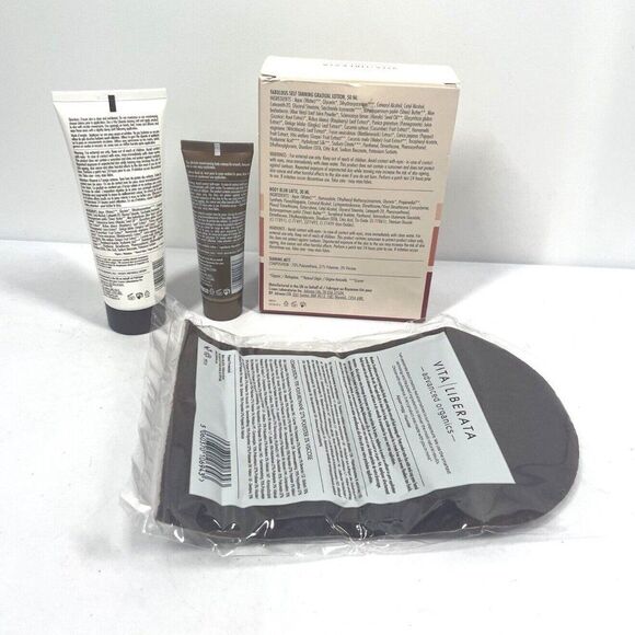 Vita Liberata Beauty To Go Self Tan Latte, Body Blur & Mitt NIB In Box - Picture 4 of 4